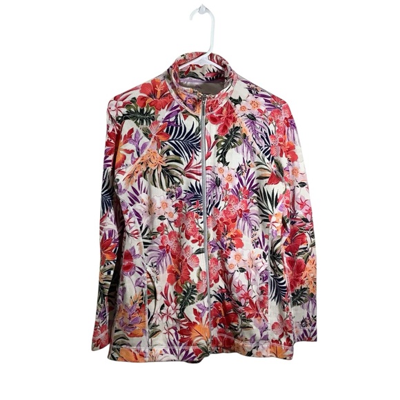 Tommy Bahama Jackets & Blazers - Tommy Bahama Women’s Floral Zip-Front Jacket